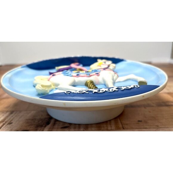 Vtg Bradex Sweet Stander Carousel Horse Collector Decorative Plate Plays Music - Picture 5 of 6